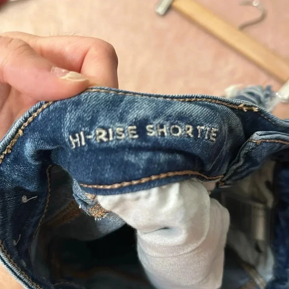 American Eagle Hi-Rise Shortie Denim Shorts - Picture 6 of 6